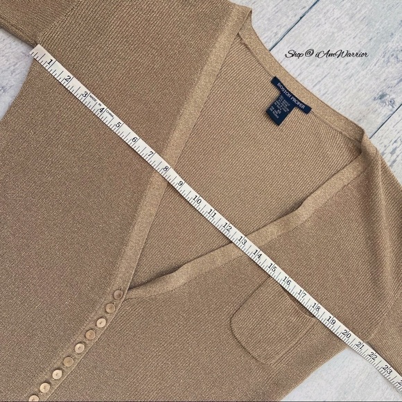 Boston Proper gold metallic cardigan duster *shop@iamwarrior - Picture 6 of 8